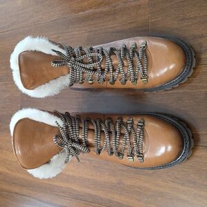 ANTONIO MAURIZI URBAN LEATHER HIKING BOOT OLIMPIADI St MORITZ MONTAGNA BROWN